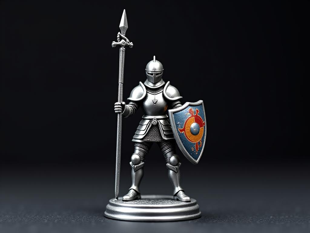 Figura coleccionable de caballero medieval